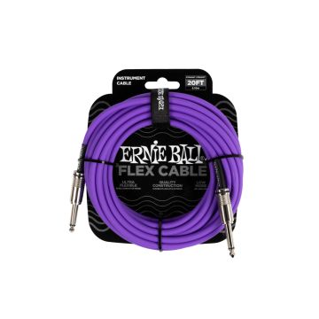 Preview of Ernie Ball 6420 FLEX INSTRUMENT CABLE STRAIGHT/STRAIGHT 20FT - PURPLE