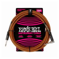 Thumbnail of Ernie Ball 6470 10&#039; BRAIDED INSTRUMENT CABLE STRAIGHT/ANGLE 10FT - PUMPKIN PIE