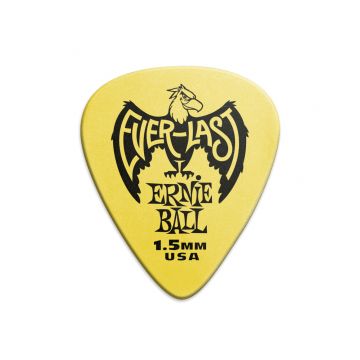 Preview of Ernie Ball 9195 1.5mm Yellow Everlast Pick