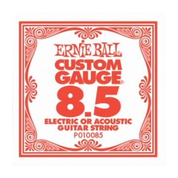Preview of Ernie Ball P010085 Single PLAIN STEEL ELECTRIC OR ACOUSTIC .0085