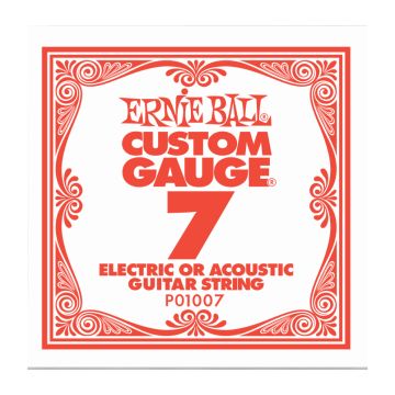 Preview of Ernie Ball eb-1007 Single .007 PLAIN STEEL ELECTRIC OR ACOUSTIC GUITAR STRING