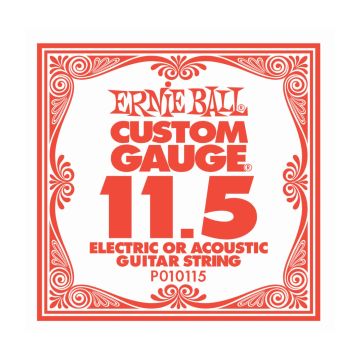 Preview of Ernie Ball eb-10115 Single PLAIN STEEL ELECTRIC OR ACOUSTIC