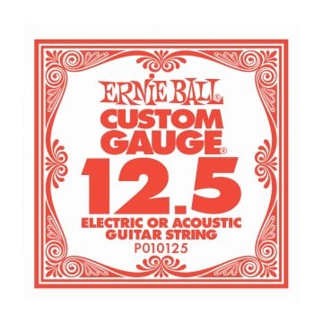 Preview of Ernie Ball eb-10125 Single PLAIN STEEL ELECTRIC OR ACOUSTIC
