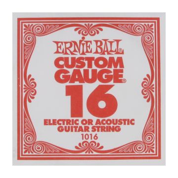 Preview of Ernie Ball eb-1016 Single PLAIN STEEL ELECTRIC OR ACOUSTIC