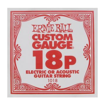 Preview of Ernie Ball eb-1018 Single PLAIN STEEL ELECTRIC OR ACOUSTIC