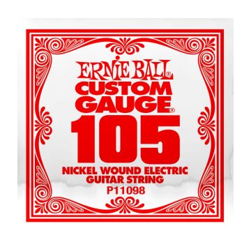 Preview of Ernie Ball eb-11098! Single EXTRA LONG NICKEL WOUND .105