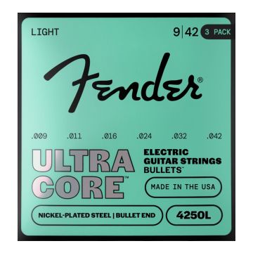 Preview of Fender 4250L-3pk UltraCore&trade; Nickel plated, Bullet-end 009/42 (3-Pack)