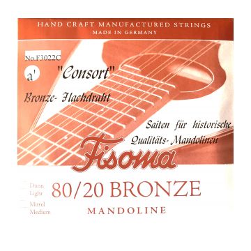 Preview of Fisoma F3022C Consort 80/20 single pair of A strings for mandoline.