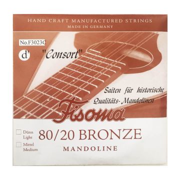 Preview of Fisoma F3023C Consort 80/20 single pair of D strings for mandoline.