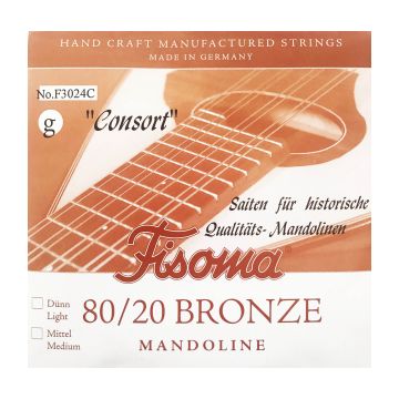 Preview of Fisoma F3024C Consort 80/20 single pair of G strings for mandoline.