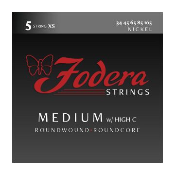 Preview of Fodera N34105XS  Nickel, 5 string EXTRA SHORT SCALE 30.75&rdquo; taper