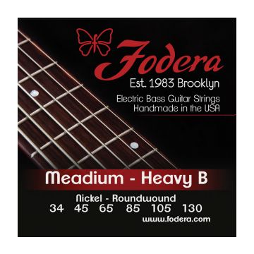 Preview van Fodera N34130XL Medium Nickel, 6 string Extra long scale