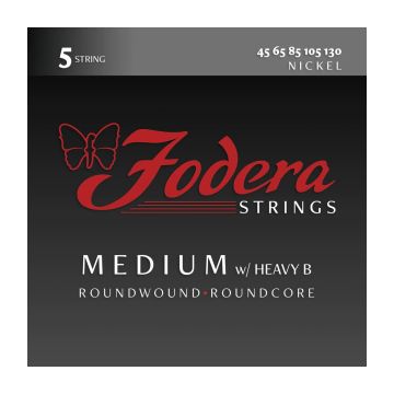 Preview van Fodera N45130TB-XL Extra Long scale Medium Nickel, 5 string Tapered B