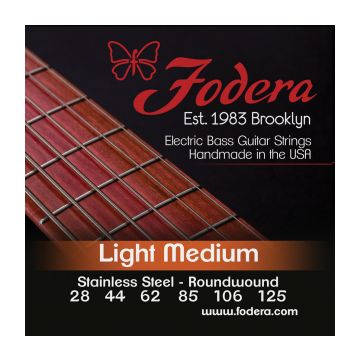 Preview van Fodera S28125XL Light Medium Stainless, 6 string Extra long scale