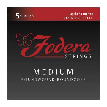 Preview van Fodera S45125XS  Medium Stainless, 5 string EXTRA SHORT SCALE 30.75&rdquo; taper