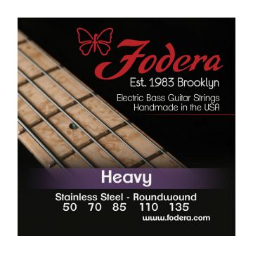 Preview van Fodera S50135XL Heavy Stainless, 5 string Extra long scale