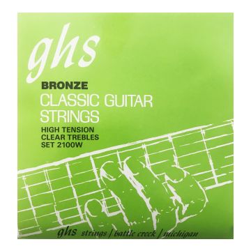 Preview of GHS 2100W TIE END REGULAR CLASSICS - Hard Tension, Clear Tynex Trebles/Phosphor Bronze Basses