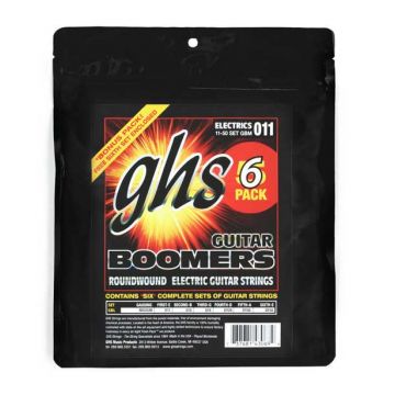 Preview of GHS GBM-6P Boomers 6 pack Roundwound Nickel-Plated Steel