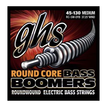 Preview of GHS RC 5M-DYB ROUND CORE BASS BOOMERS&reg; - Medium, 5 String (37.25&quot; winding)