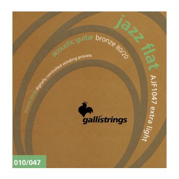 Preview of Galli AJF1047 Bronze 80/20 Flat Wound - Extra Light