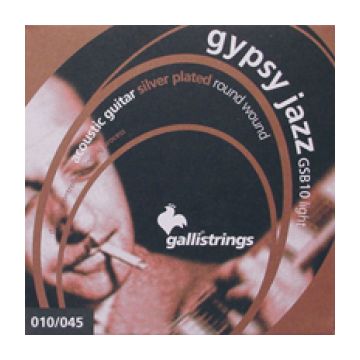 Preview van Galli GSB10 Gypsy Jazz Light Silver plated roundwound