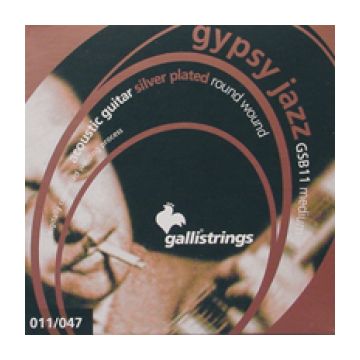 Preview van Galli GSB11 Gypsy Jazz Medium  Silver plated roundwound
