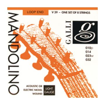 Preview van Galli V039 Mandolino Light Nickel wound Loop End