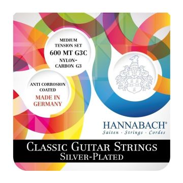 Preview of Hannabach 600 MT G3C Silver Plated Medium tension G3 CARBON