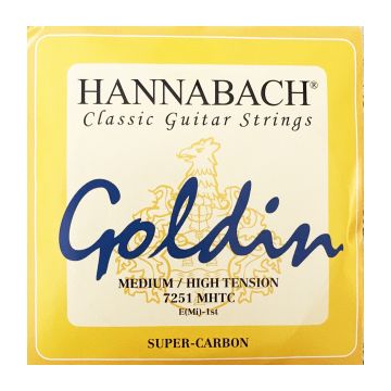 Preview van Hannabach 725 E1 single string Medium High tension Goldin (7251mhtc)