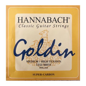 Preview van Hannabach 7252mht B2 single string Medium High tension Goldin