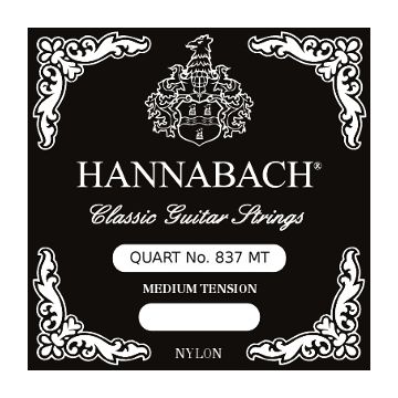 Preview of Hannabach 837 MT Silverplated Medium tension Quart guitar
