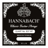 Thumbnail of Hannabach 837 MT Silverplated Medium tension Quart guitar