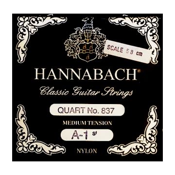 Preview of Hannabach 837MT-58cm Silverplated Medium tension Quart guitar 58cm scale
