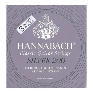 Preview of Hannabach 9007 MHT Silver 200 Basses ( D4, A5, E6)