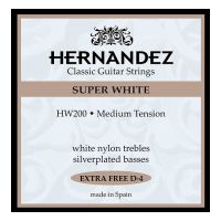 Thumbnail van Hernandez HW200 Super White Classic Guitar Medium Tension