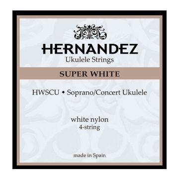 Preview of Hernandez HWSCU Super White Soprano / Concert Ukulele