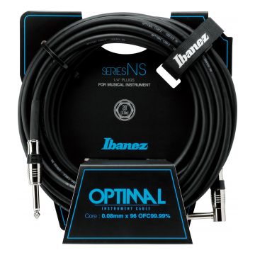 Preview van Ibanez NS20L OptimalInstrument cable 6.10m/20ft 1 Straight 1 right angle plug