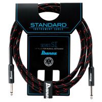 Thumbnail of Ibanez SI10-BW  Woven Instrument cable 3.05m/10ft  2 Straight  plug Black x Wine