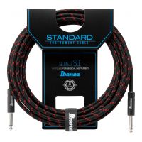 Thumbnail van Ibanez SI20-BW Woven Instrument cable 6.10m/20ft  2 Straight  plug Black x Wine