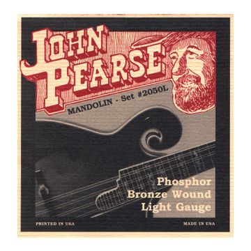 Preview van John Pearse 2050L Light Phosphor bronze mandolin Loop-end