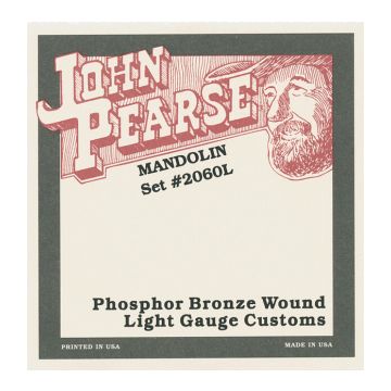 Preview van John Pearse 2060L medium Phosphor bronze mandolin Loop-end