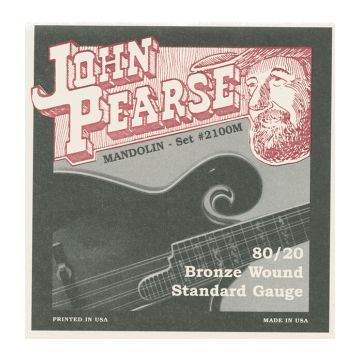 Preview van John Pearse 2100M Standard gauge 80/20 bronze mandolin Loop-end