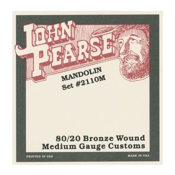 Preview van John Pearse 2110M Custom medium 80/20 bronze mandolin Loop-end