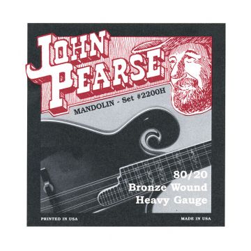 Preview van John Pearse 2200H Heavy 80/20 bronze mandolin Loop-end
