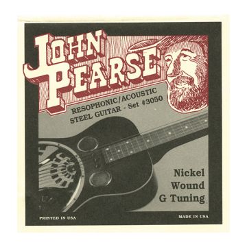 Preview van John Pearse 3050 Dobro Nickel Wound Resophonic Guitar  G- Tuning