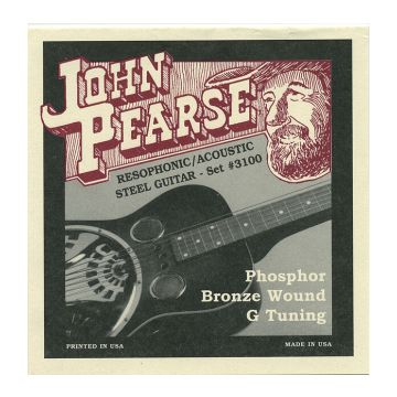 Preview van John Pearse 3100 16/59 Phosphor bronze Wound Resophonic  G Tuning