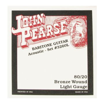 Preview of John Pearse 3260L 80/20 Bronze Acoustic Guitar Strings Baritone 15-68