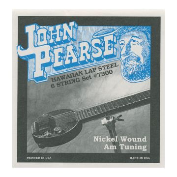 Preview van John Pearse 7300 Hawaiian Lap Steel Guitar, Nickel wound &ndash; 6-String Am Tuning 16-54