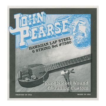 Preview of John Pearse 7380 Hawaiian Lap Steel Guitar, Nickel wound &ndash; 6-String C6 Tuning 15-34