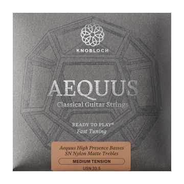 Preview of Knobloch USN 33.5 Aequus Silver Enhanced SN Nylon Full Set Medium Tension 33.5